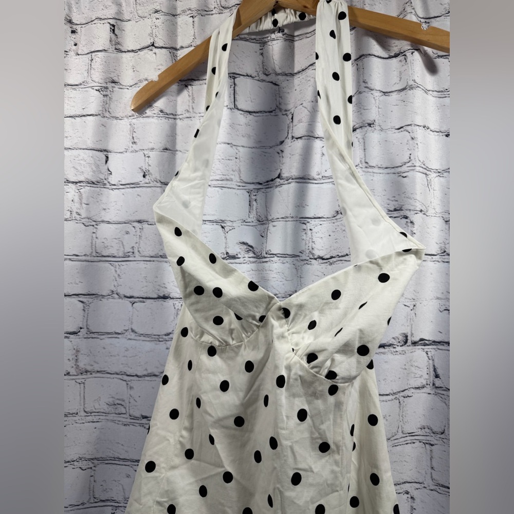 Peppermayo Elegant Off-Shoulder Polka Dot Dress - Picture 9 of 15